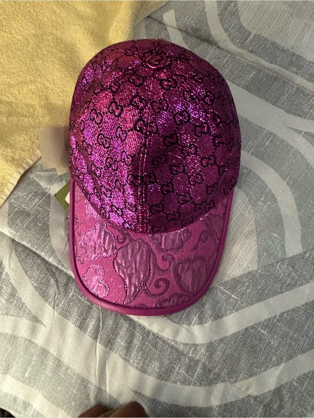 Gucci Sparkling Fuchsia Logo Baseball Cap XS